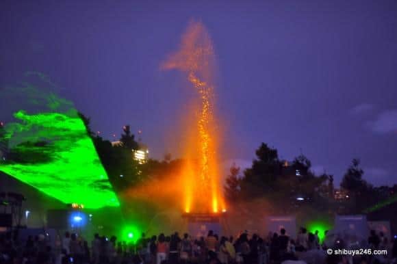 Water Fireworks at Tokyo Midtown