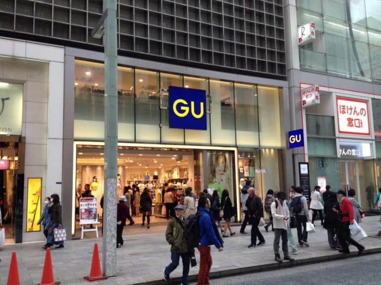 The GU flagship store in Ginza.