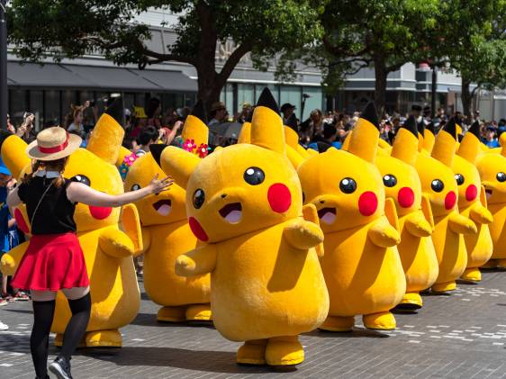 annual dancing pikachu horde in Yokohama