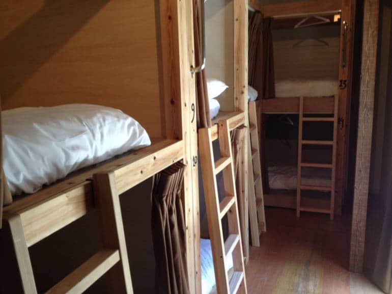 Each bed is more like a capsule with a heavy curtain providing some privacy