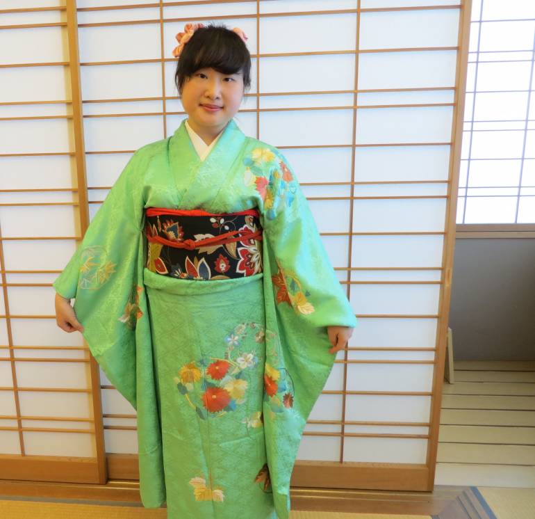 The author in kimono