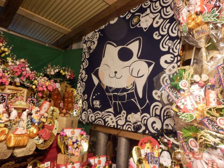 Glitter and gold at the Tori-no-Ichi festival.