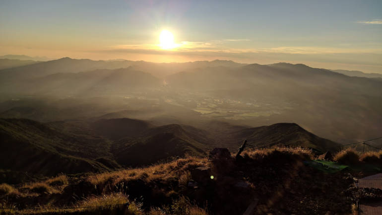 Sunset over the Yatsugatake Mountains in Nagano