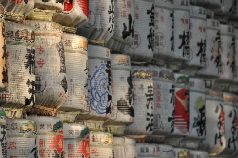 Sake at Meiji Jingu