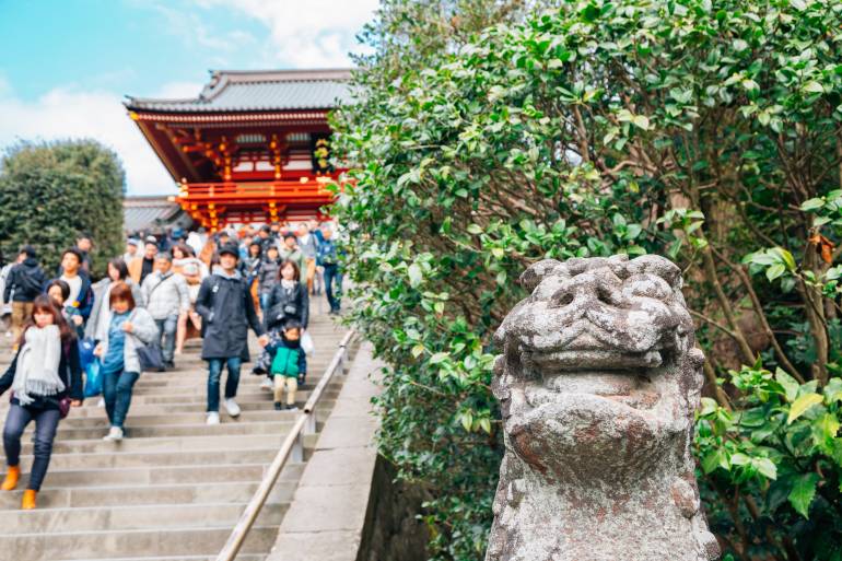 Tsurugaoka Hachimangu Shrine in Kamakura, Japan