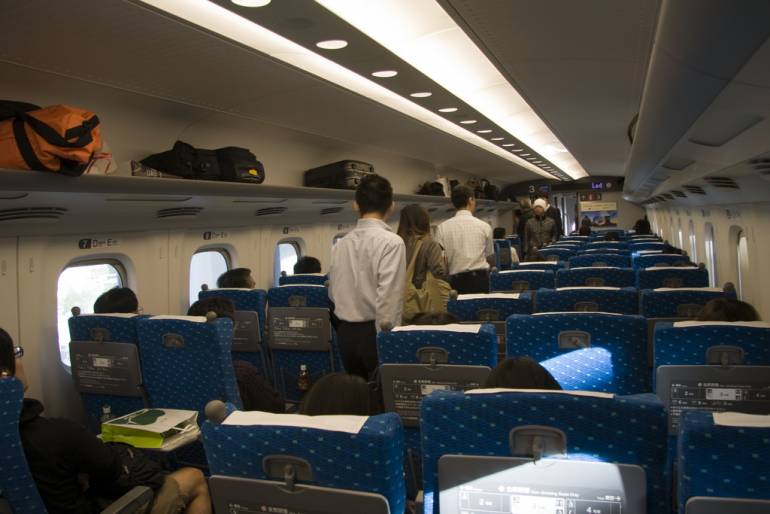 Interior of shinkansen
