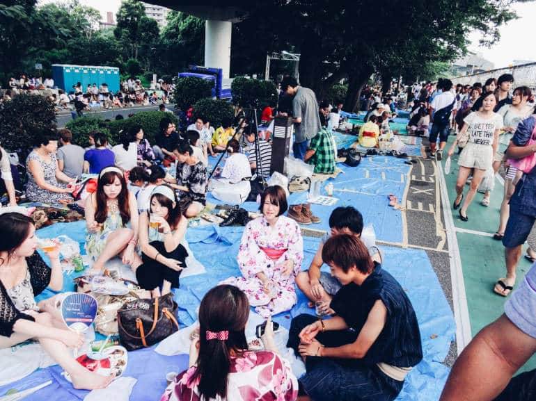Crowds at Sumidagawa Fireworks Festival