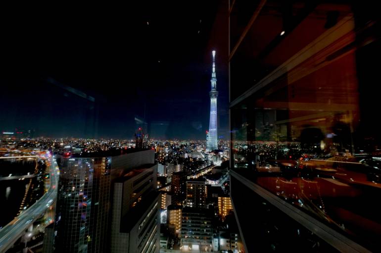 Asahi Sky Room view night