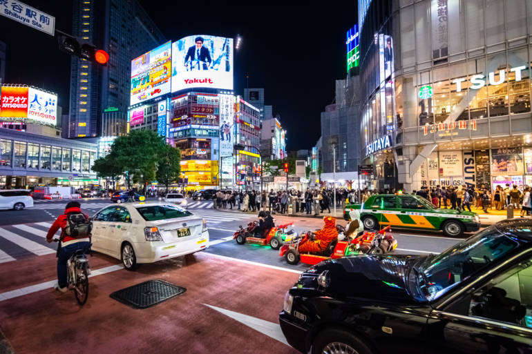 mario kart in tokyo