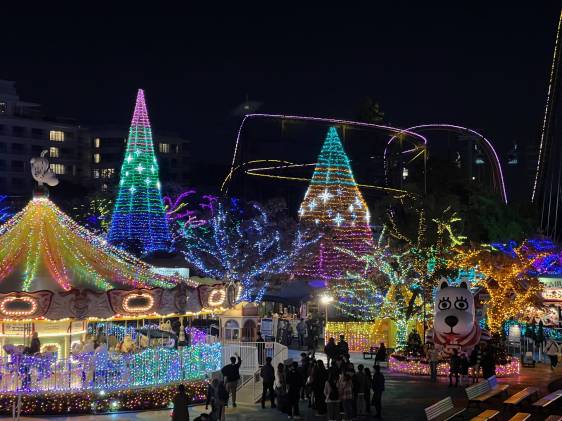 yomiuriland lights in november 2025 xmas tree