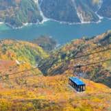 Tateyama mountain autumn cable car