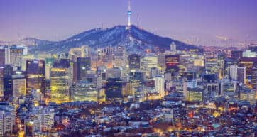 seoul skyline evening