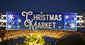 Christmas Market sign, Yokohama Japan