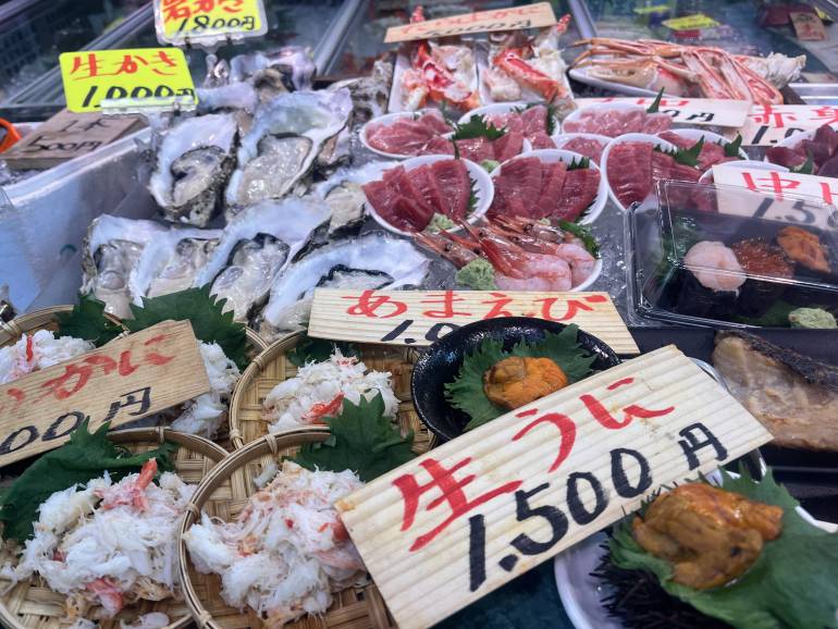 raw seafood in june 2026 at tsukiji