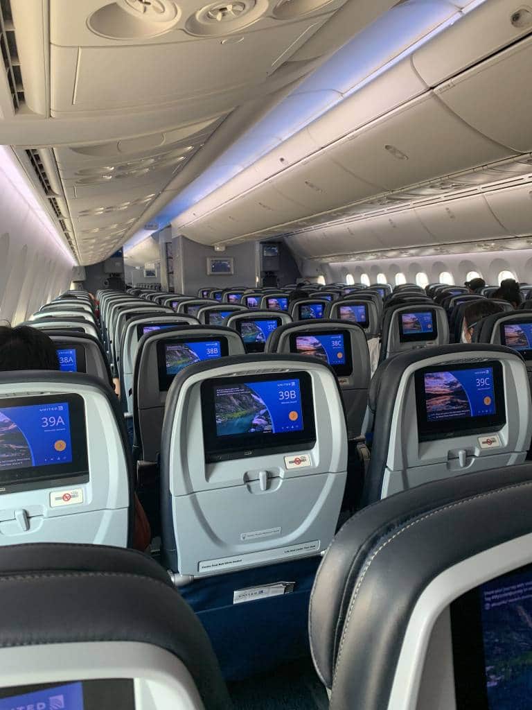 Inside of a plane