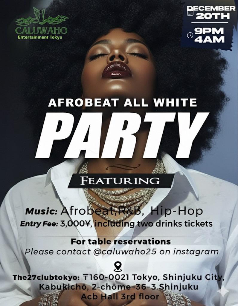 Afrobeat all white party