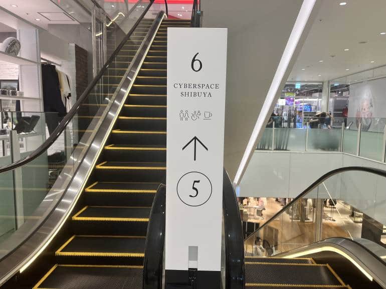 path up to 6th floor shibuya parco