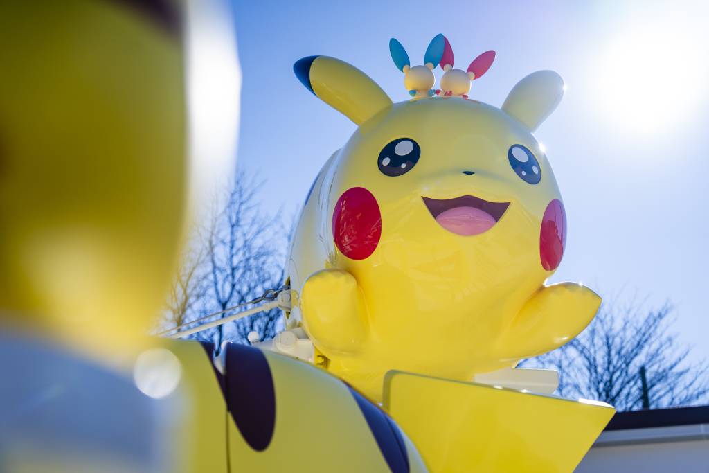 Flying Pikachu ride at PokePark KANTO in Japan