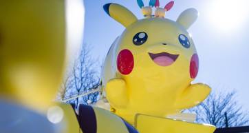 Flying Pikachu ride at PokePark KANTO in Japan