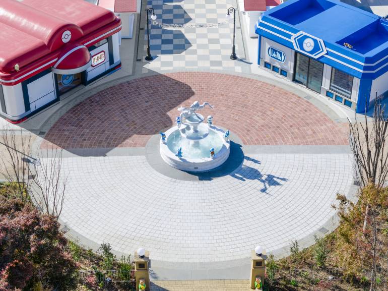 Aerial view of Sedge Town, PokePark KANTO