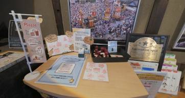 Free Kawagoe stamps at tourist center