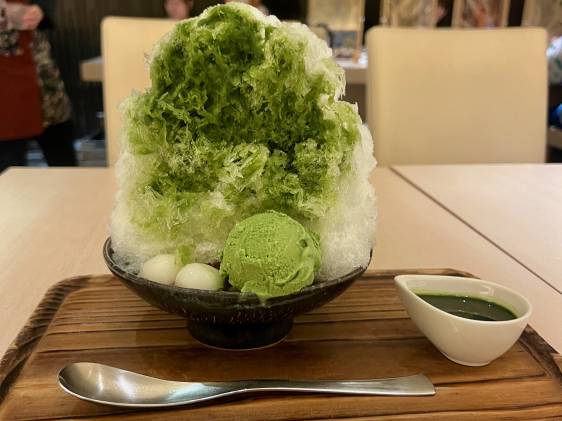 Matcha kakigori in Yokohama