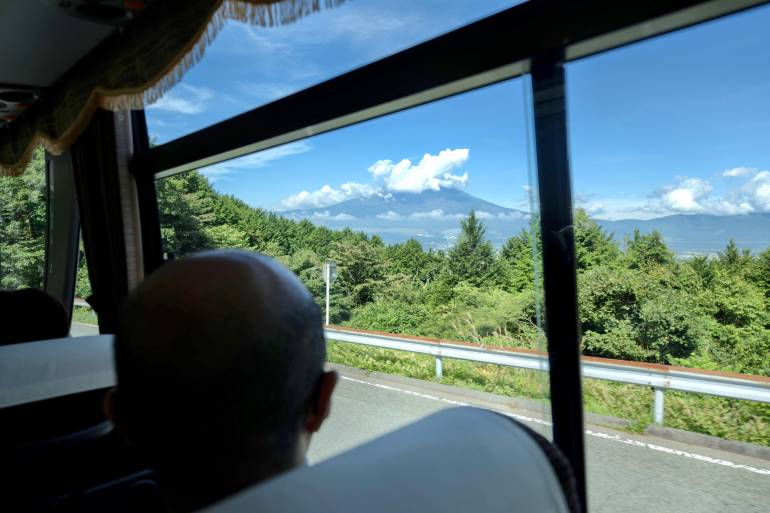 Mt Fuji from bus