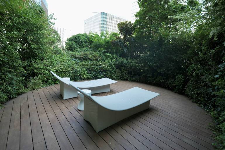 Sun chairs at The Westin Yokohama