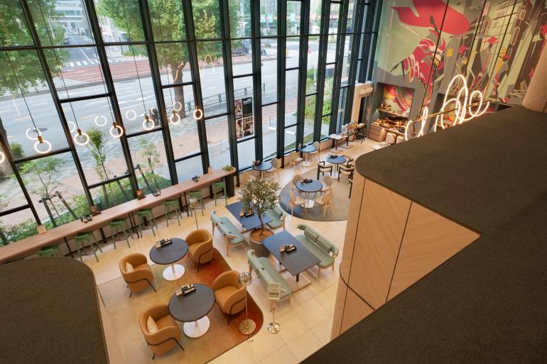 Bird's eye view of Komyuniti (YOTEL)