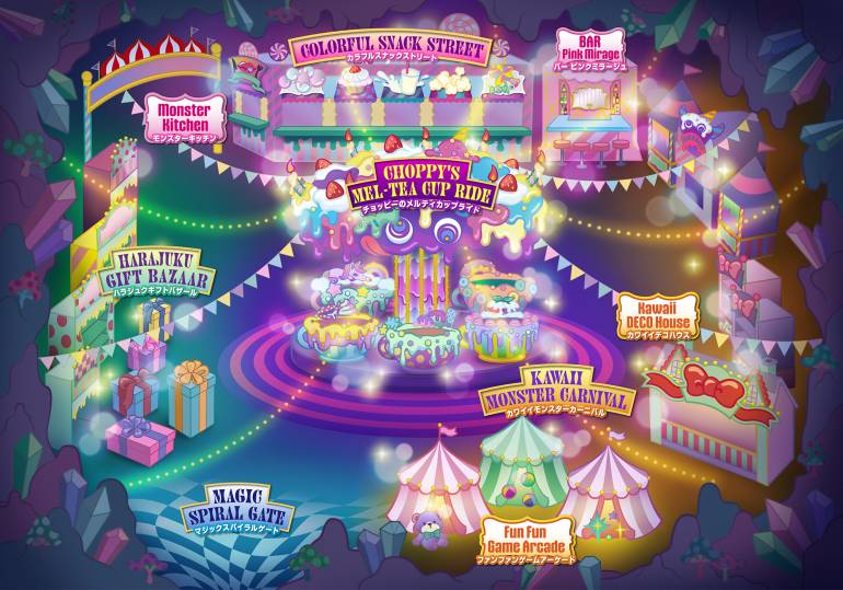 kawaii monster land map