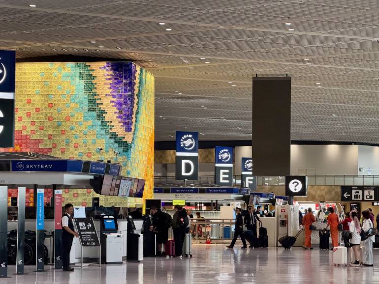 Inside Terminal 1 at Narita Airport