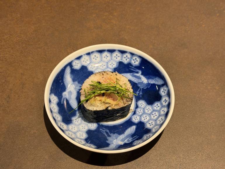 Charcoal-seared tuna roll at Rokkan, TOFROM YAESU TOWER
