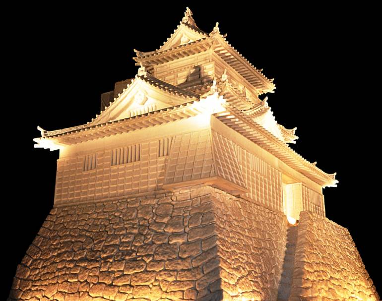A traditional Japanese castle ... made of ice! The Sapporo Snow Festival is made accessible by the JR East-South Hokkaido Pass.