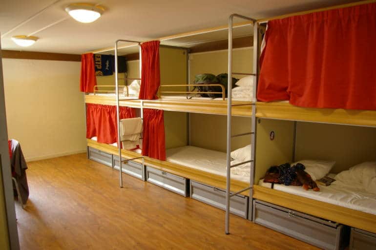 Hostel bunk beds