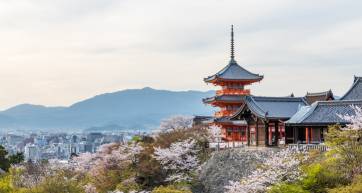 Kiyomizu dera temple in spring