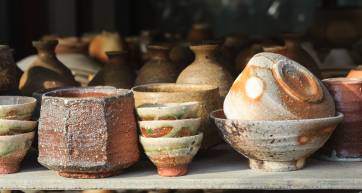 Contemporary potter using traditional techniques. Kyoto.