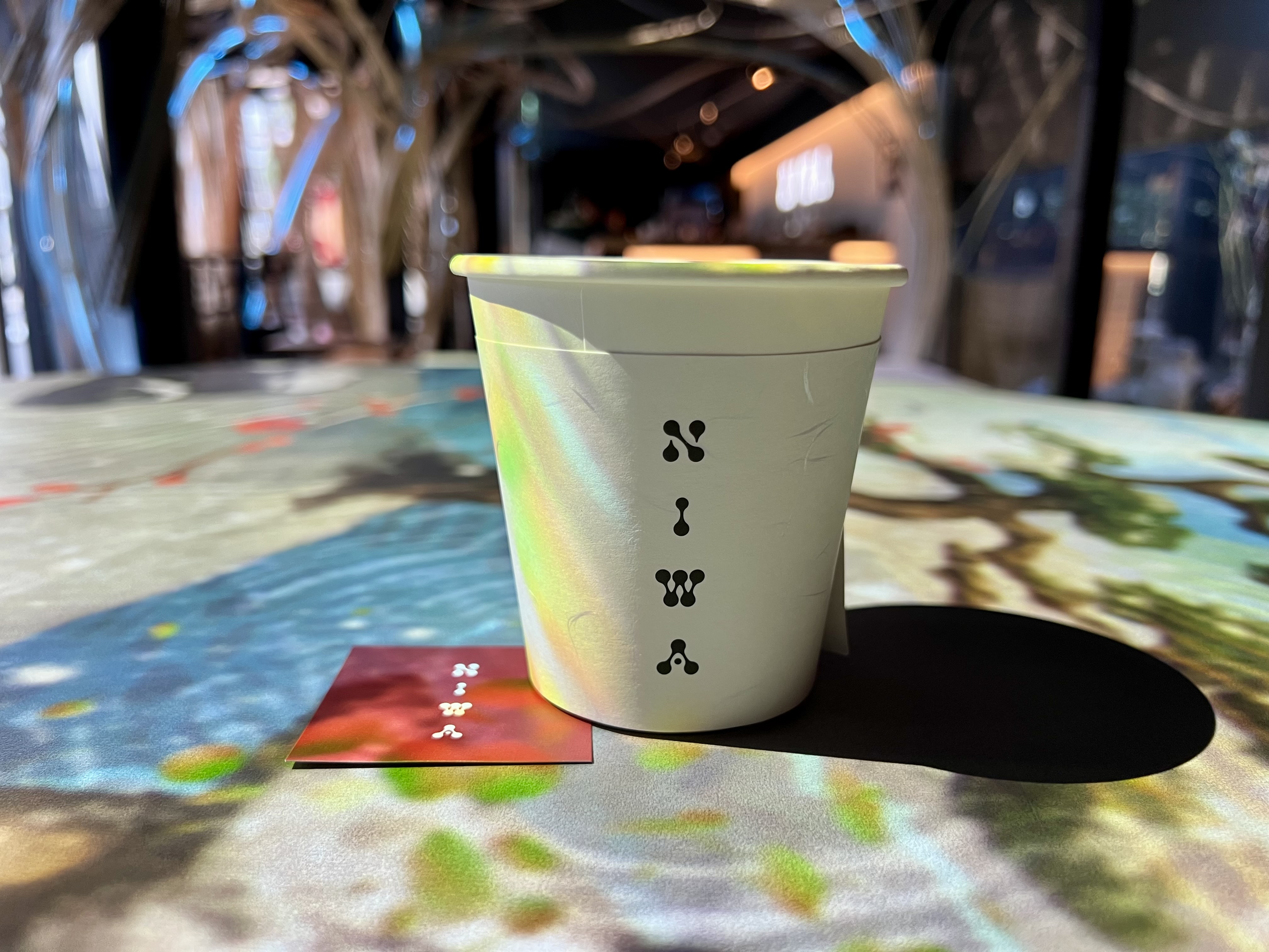 Matcha latte at Kyoto Station Niwa Cafe