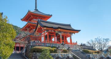 kyoto,Japan -December,22:The most beautiful viewpoint of Kiyomizu-dera Temple is a popular tourist destination in Kyoto, Japan.