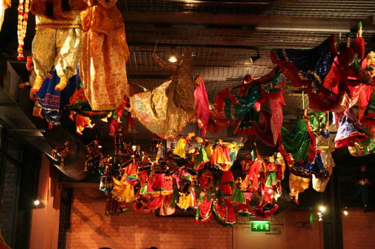 The beautiful decor at Masala Zone Covent Garden