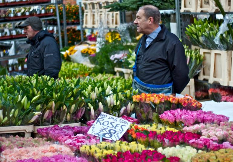 The colourful Columbia Road Flower Market is pleasant to stroll through