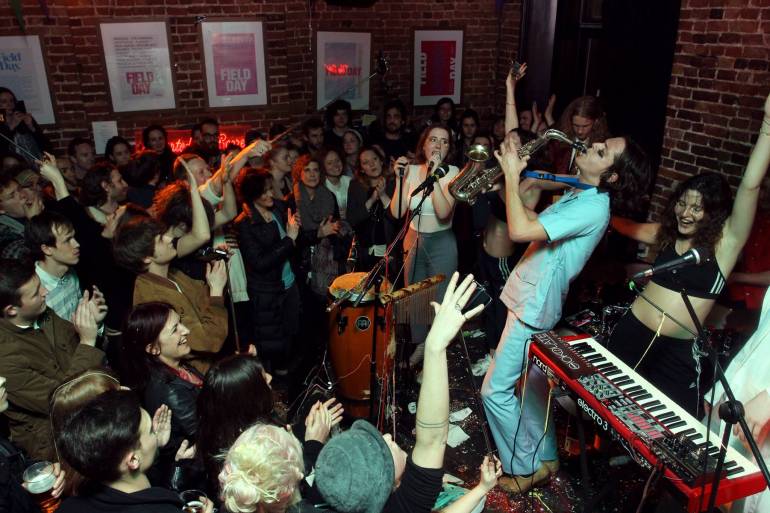 Packed music venue