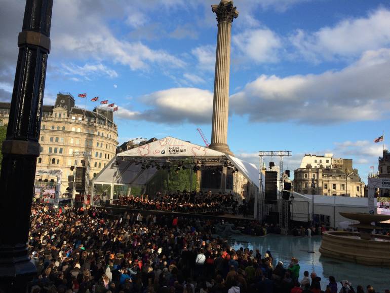 London Symphony Orchestra performing an open air concert