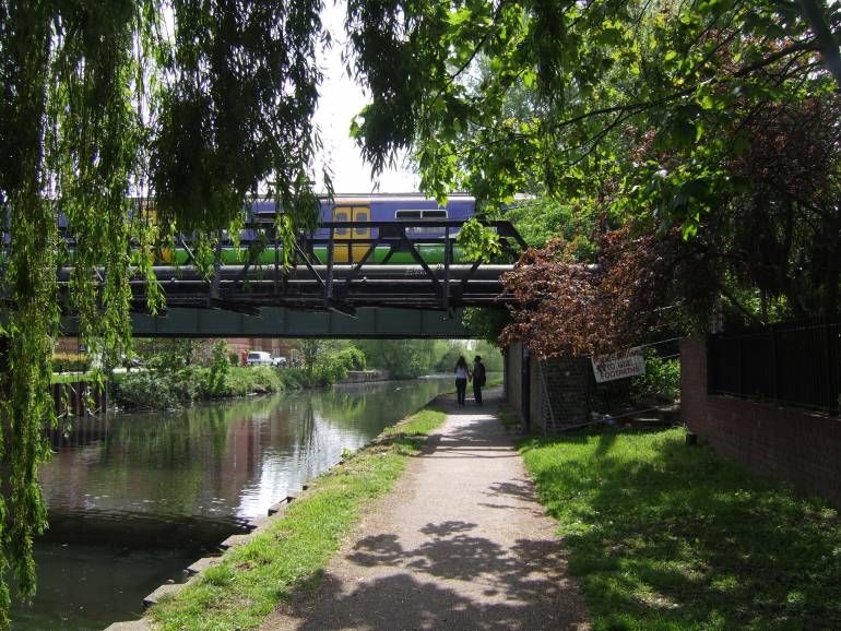A canal pathway