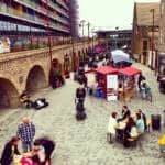 An open air food market