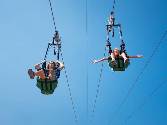 Zip lining in London