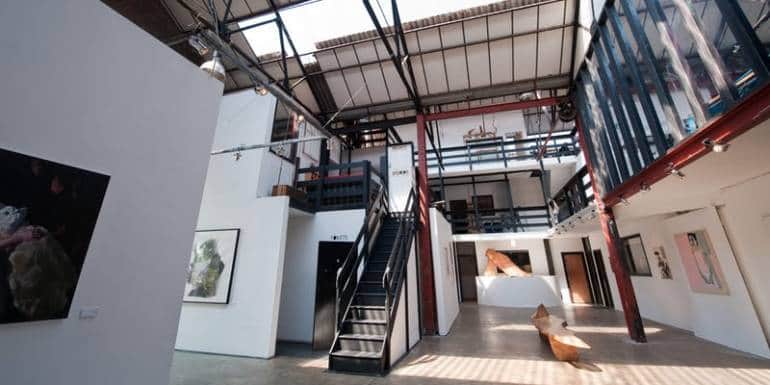 A small, bright gallery space