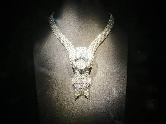 Tiffany Empire Diamond in a necklace