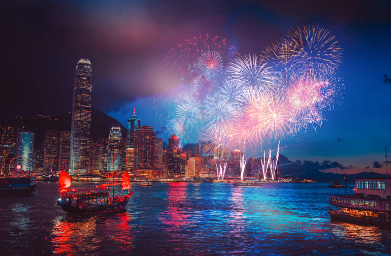 Lunar New Year Fireworks 2025, Mid Feb 2025, 2025 Hong Kong Cheapo