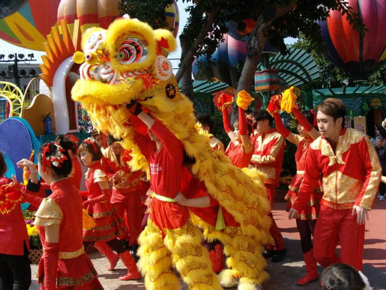Chinese new year lion dance hk