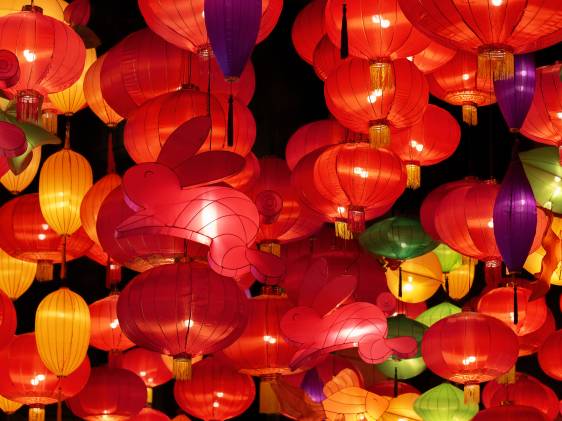 Chinese lantern for mid autumn festival celebration